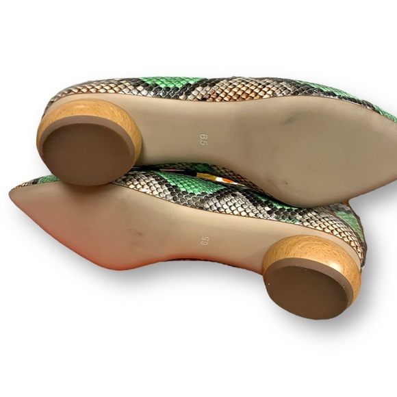 Jeffrey Campbell Vinnie Pointed Toe Loafer duotone reptile, sz 6.5 - Picture 4 of 5